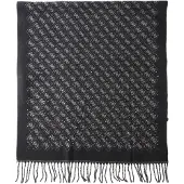 GUESS Cachecóis 'JEWELS 65X180CM JACQUARD SCARF' cinzento / preto