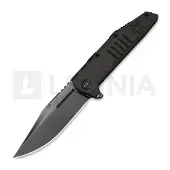 We Knife Navalha Temper, Charcoal Gray Titanium, Polished
