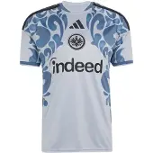 Adidas Camisola de futebol 'Eintracht Frankfurt 26/27' azul escuro / cinzento-prateado / preto / branco