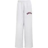 Adidas Calças de desporto cinzento claro / borgonha