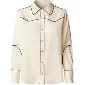 Pepe Jeans para mulher. PL3051570 Camisa Gianna branco quebrado (S), Casual, Algodão, Manga comprida