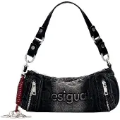 Desigual Mala de ombro cinzento denim / preto