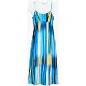 Desigual , Vestido combinado, Viscose, Azul, S