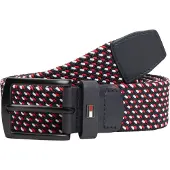 Tommy Hilfiger Cintos 'Denton Braided Webbing Elastic' azul escuro / vermelho / branco