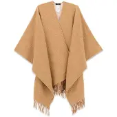 GUESS para mulher. AW5660POL03 Poncho Mistura bege (OSFA), Casual, Poliéster