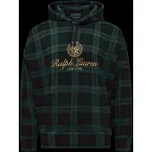 Ralph Lauren para homem. 710B28746001 Moletom com capuz de xadrez blackwatch (M), Casual, Multicolor, Algodão, Manga comprida