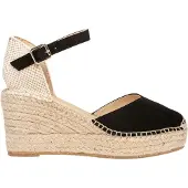Alhamas Sandália 'Alpargata Cuña 8 cm' preto