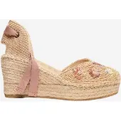 Alhamas Sandália 'Alpargata Cuña 8 cm' rosa pastel