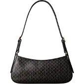 Calvin Klein Mala de ombro 'Emblem Print Shoulder' bege / preto