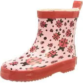 Playshoes Bota de borracha cor-de-rosa / vermelho claro / preto