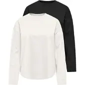 ONLY Camisa 'ONLHAPPY' preto / branco natural