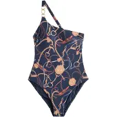 Next Fato de banho bege / navy / azul claro / castanho