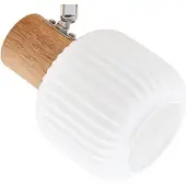 LINDBY Luz de teto Darla, com 3 lâmpadas, branco/tom de madeira