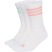 Adidas Meias 3-Stripes Cushioned Crew – Embalagem de 3 pares