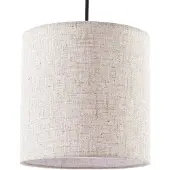 LUCANDE Candeeiro suspenso Jorvan, 3 lâmpadas, 100 cm, madeira/tecido