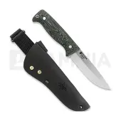 Peltonen Knives M07 Full Tang, green micarta, black leather sheath