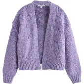 Next Casaco de malha roxo pastel