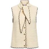 Object Colete de malha 'OBJJaina' creme / castanho