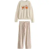 Next Pijama creme / ecru / castanho / laranja