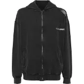 Plein sport Casaco em moletão preto / branco