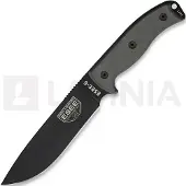 ESEE Model 6, black/black, OD green plastic sheath