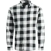 Jack & Jones Camisa 'Gingham' preto / branco