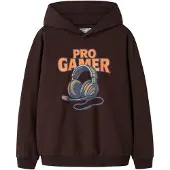 Name it Sweatshirt 'NKMVUGO' azul pombo / castanho escuro / cinzento escuro / laranja
