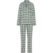 LASCANA Pijama castanho / verde escuro / branco