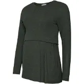 Mamalicious Camisa 'MLANABELLA' verde escuro
