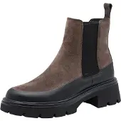 Tamaris Botas chelsea brocado / castanho escuro