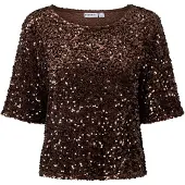 Pieces Blusa 'PCKAMMY' castanho