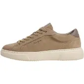 Pepe Jeans para homem. PMS000068 Sapatilhas de pele Colins Basic bege (45), Plano, Serraje, Cordão, Casual