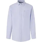 Pepe Jeans para homem. PM3091446 Camisa Rimini azul (S), Casual, Algodão, Manga comprida