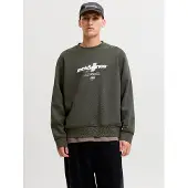 Jack & Jones Sweatshirt 'JCOCLUB BRANDING' lamacento / branco / offwhite
