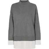 TATUUM Pullover 'Pati' cinzento escuro / branco