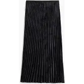 Desigual , Saia midi plissada, Preto, XS