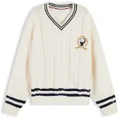 Tommy Hilfiger Pullover 'PEANUTS' bege claro / navy / amarelo dourado