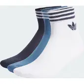 Adidas Meias pelo Tornozelo Trefoil – 3 pares