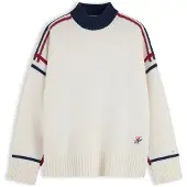 Tommy Hilfiger Pullover bege claro / navy / vermelho escuro