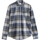 Next Camisa bege / azul escuro / cinzento claro