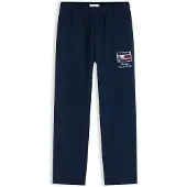 Tommy Hilfiger Calças 'Festive' navy / vermelho rubi / branco