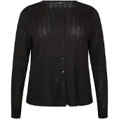 Zizzi Casaco de malha 'POINTY' preto