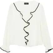 s.Oliver Black Label Blusa creme / preto
