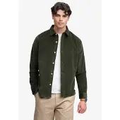 Superdry para homem. M4011188A Sobrecamisa Verde (L), Casual, Veludo, Manga comprida