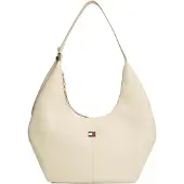 Tommy Hilfiger Mala de ombro 'Flag Plaque Slouch Hobo' creme