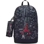 Jordan Mochila 'JAN AIR RAID' cinzento claro / vermelho fogo / preto