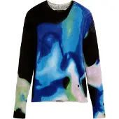 Desigual , suéter estampado m. c. lacroix, Mulher, Azul, XS