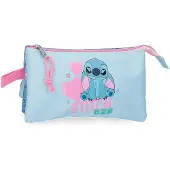 Joumma Bags Estojo Triplo Para Lápis Hearts Stitch Disney