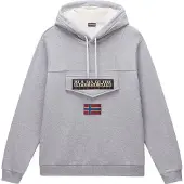 Napapijri Sweatshirt 'Burgee Wint 4' acinzentado / laranja / vermelho / preto