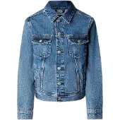 Pepe Jeans para mulher. PL40244774S5 Jaqueta Crescent Trucker azul (XS), Casual, Algodão, Denim